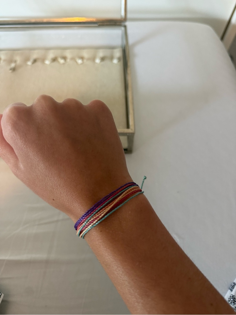 Handmade Multicolored String Bracelet - Rainbow Threads